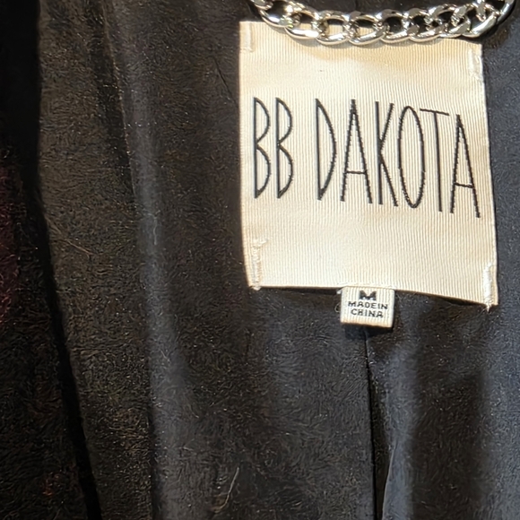 BB DAKOTA Southwest Aztec Coat Wrap Davida Black Jacket Sz Medium Tribal Print - Picture 9 of 12